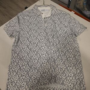 Calvin Klein Black and White Floral Shirt